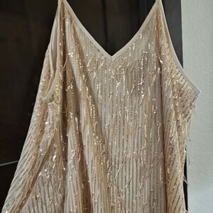 Maurices ladies Gold sequence camisole top size 3X
